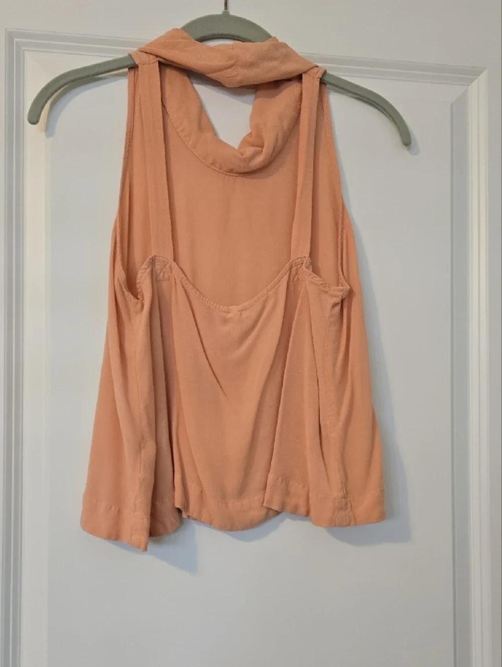 Free People Peach Cowl Neck Tank Size XS NWOT Super Cute!
